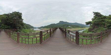 360 degrees spherical panorama of Dragon-Road in Damyang.の写真素材