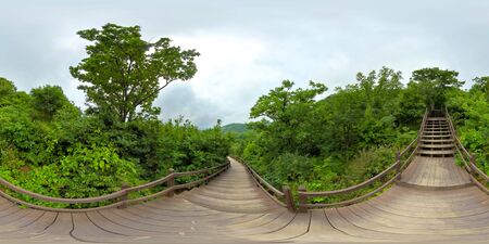 360 degrees spherical panorama of Samyang Ranch where is famous sheep farm ranch.