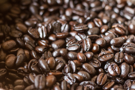 Roasted coffee beans The roasted until concentrated.の写真素材