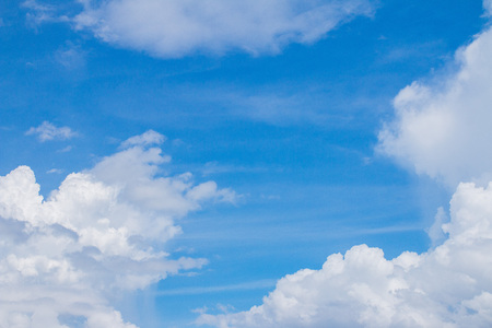 Bright sky with clouds formed in morningの写真素材
