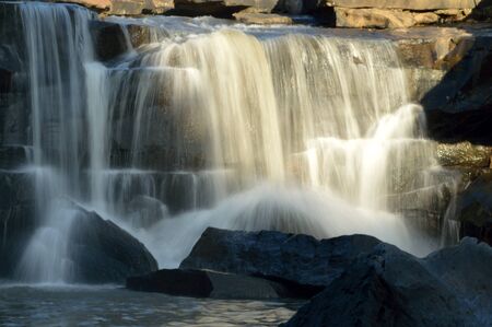 beautiful waterfall, summer tourist attractionの写真素材