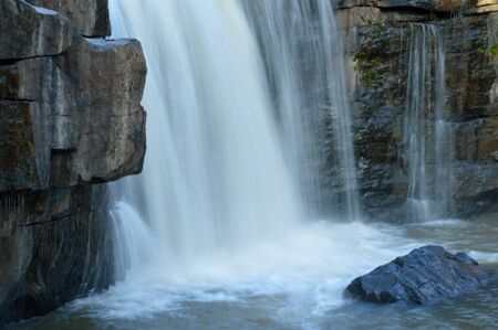 beautiful waterfall, summer tourist attractionの写真素材