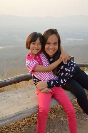 happy asian familyの写真素材
