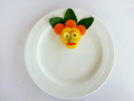 The sweet pepper look like human faceの素材