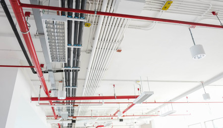 Pipe system in building.の写真素材