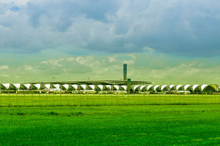 Scenery at suvarnabhumi airportのeditorial素材