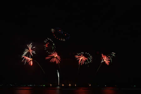 Fireworks Festival in Pattaya 2020, Thailandの写真素材