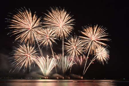 Fireworks Festival in Pattaya 2020, Thailandの写真素材