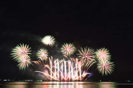 Fireworks Festival in Pattaya 2020, Thailandの写真素材