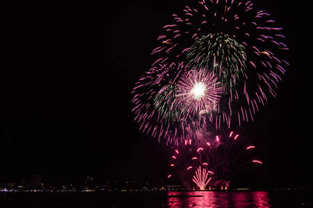 Fireworks Festival in Pattaya 2020, Thailandの写真素材
