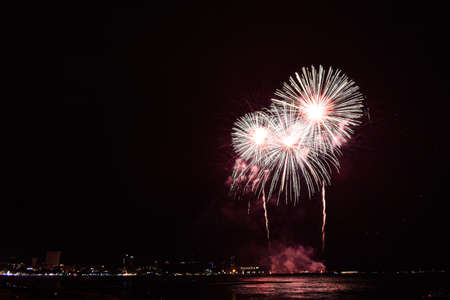 Fireworks Festival in Pattaya 2020, Thailandの写真素材