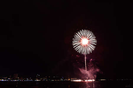Fireworks Festival in Pattaya 2020, Thailandの写真素材