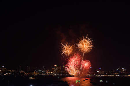 Fireworks Festival in Pattaya 2020, Thailandの写真素材