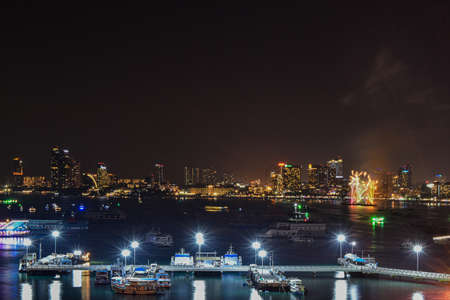 Fireworks Festival in Pattaya 2020, Thailandの写真素材