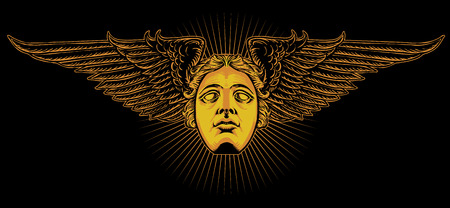 Ancient wings Goldのイラスト素材