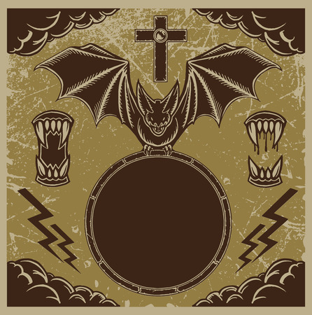 Bat Emblem Tusk cloud setのイラスト素材