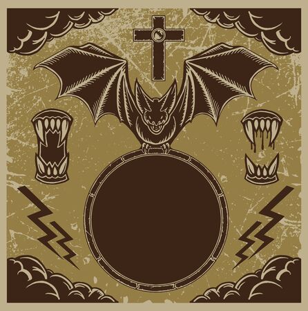 Bat Emblem Tusk cloud setの写真素材