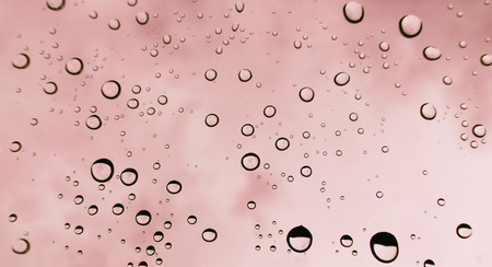 Background -Rain drop on glassの写真素材