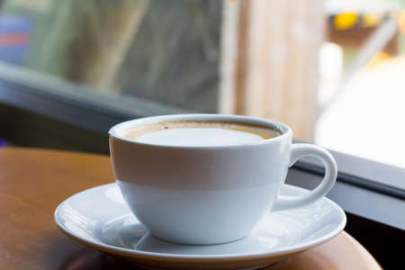 cappuccino in white cup