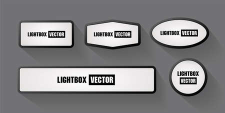 cool black lightbox wall signage vector collection for putting your textのイラスト素材