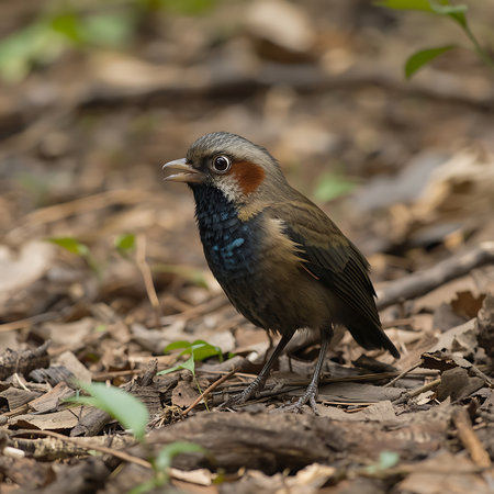 Male Bluethroat (Luscinia svecica) in Thailandの素材