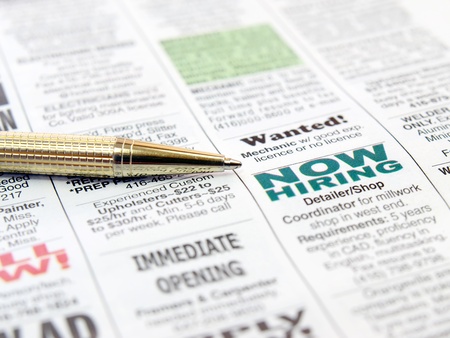 Pen on the newspaper career opportunity ad. Pen on the newspaper career opportunity ad.