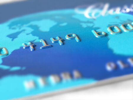 Closeup of credit card の写真素材