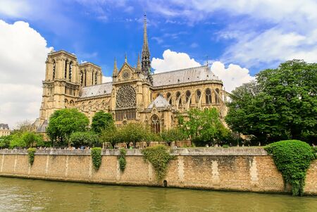 Paris, France - May 28, 2016: The Cathedral of Notre Dame de Paris on May 27, 2016 in Paris....