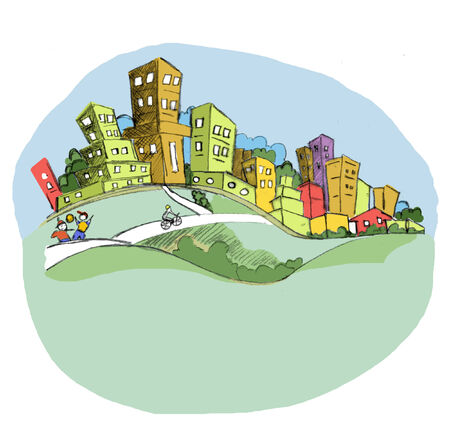 Little townの写真素材