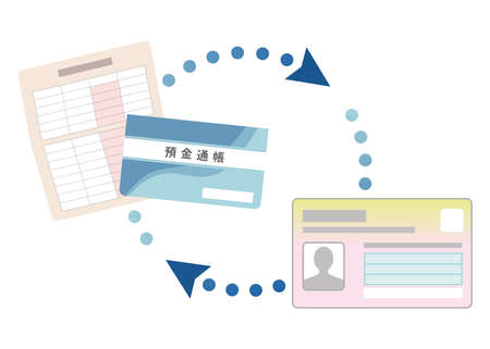 Linking Bank Accounts and My Number Cardのイラスト素材