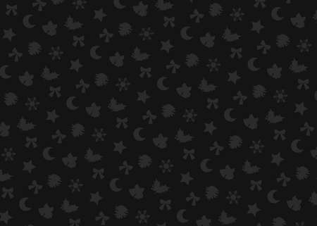 Christmas motif (black). seamless patterns. Includes swatch patterns data.のイラスト素材