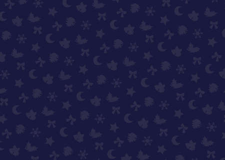 Christmas motif (navy). seamless patterns. Includes swatch patterns data.のイラスト素材