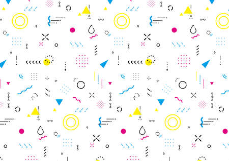 Rain shape, geometric pattern, background material pop color.  (lateral length A3,A4 ratio)のイラスト素材