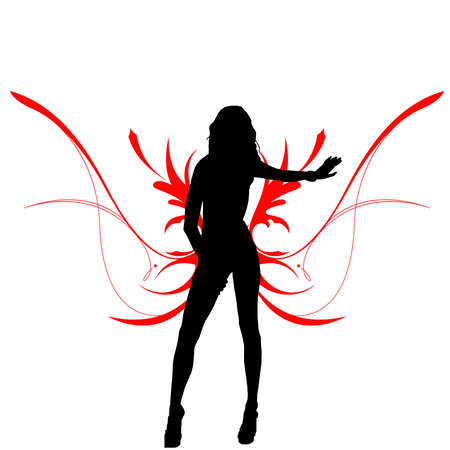 female silhouetteのイラスト素材