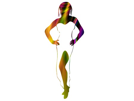 female silhouetteのイラスト素材