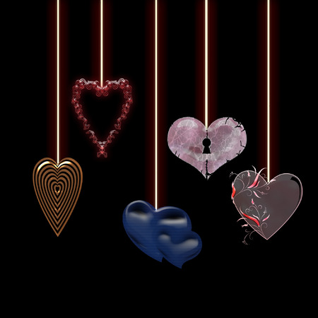 a very pretty and bright heart designのイラスト素材