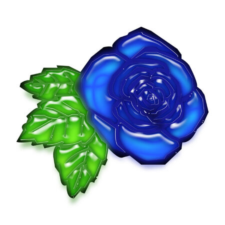 a pretty bright rose done in blueのイラスト素材