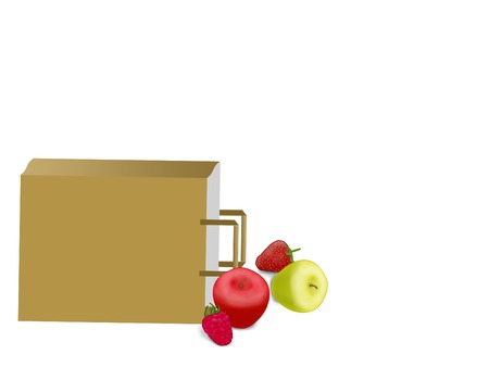 a pretty bag to hold all your purchases のイラスト素材