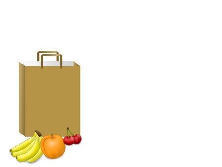 a pretty bag to hold all your purchases のイラスト素材