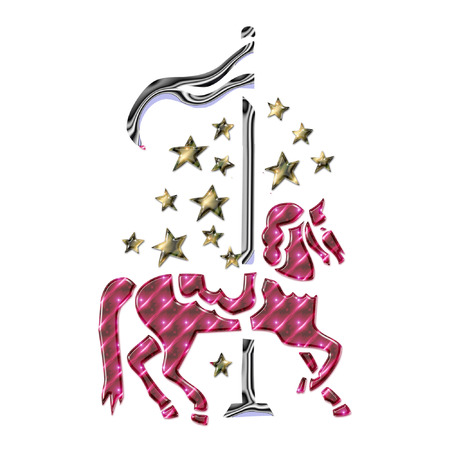 a pretty little carousel horse のイラスト素材