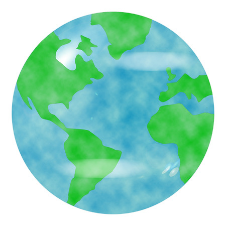 the planet earth on a white background のイラスト素材