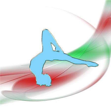 a ballerina on a pretty background のイラスト素材