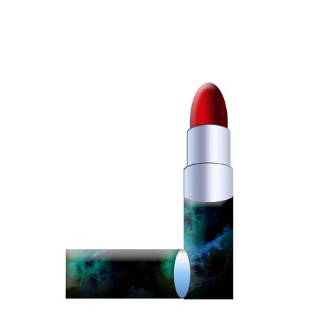 a pretty colorful tube of lipstickのイラスト素材