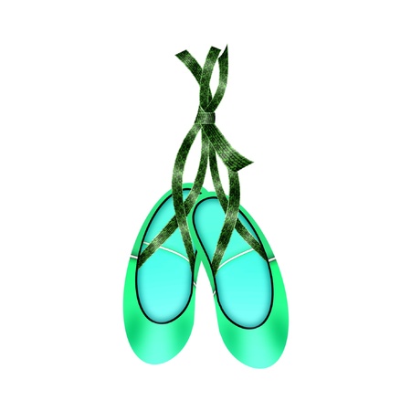 cute little ballet slippers in pretty colorsのイラスト素材