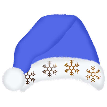a santa hat done in pretty colorsのイラスト素材