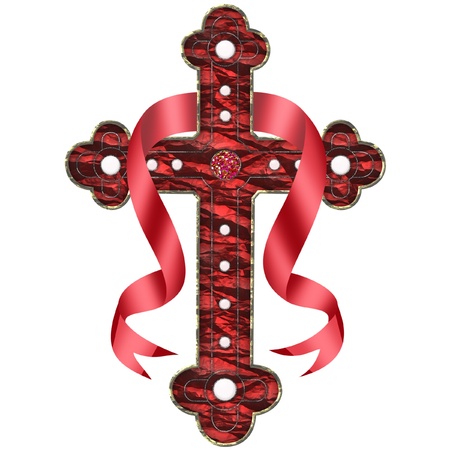 an old fashioned cross in pretty colorsのイラスト素材