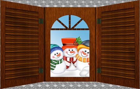 a happy little snowman for the seasonのイラスト素材