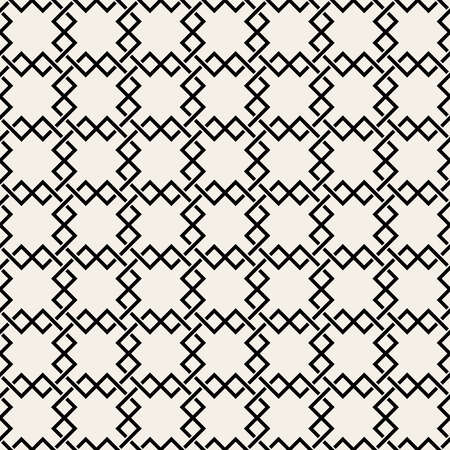 Abstract geometric weave pattern with lines, squares. Seamless vector background.のイラスト素材