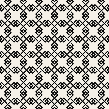 Abstract geometric weave pattern with lines, squares. Seamless vector background.のイラスト素材
