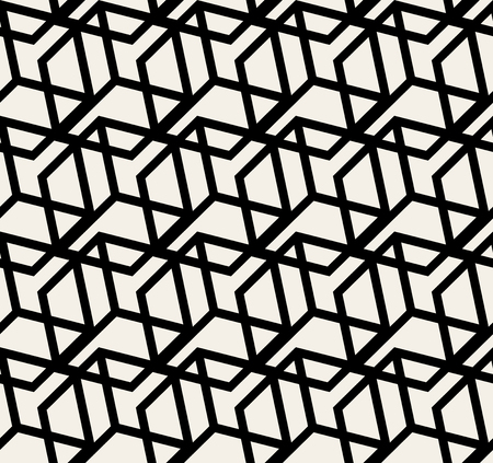 Abstract geometric hexagon triangle pattern. A seamless vector background. Stylish graphic pattern. Black and white ornamentのイラスト素材